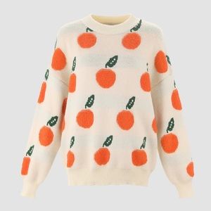 🍊Orange pattern sweater